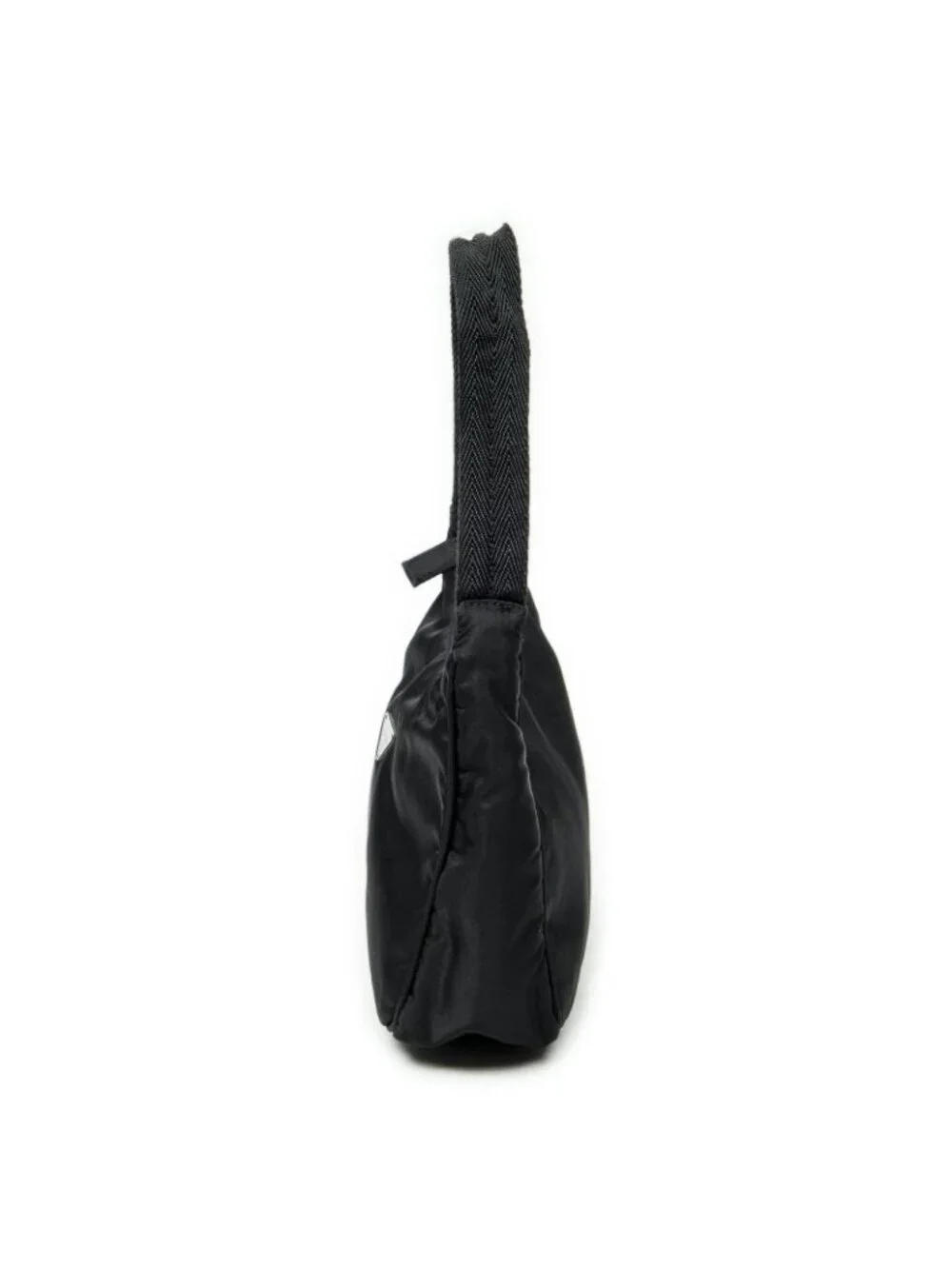 Prada Mini Zip Hobo Black Nylon Canvas - Picture 3 of 10